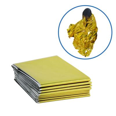 China Sustainable Rescue Aluminum Space Emergency Foil Mylar Thermal Solar Blanket For Refugee First Aid Outdoor Use Reusable for sale