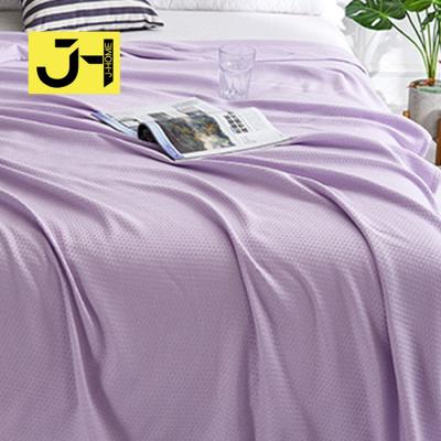 China Super Soft Anti-Static Textured Blanket Lightweight Knitted Solid Decorative Throw Blanket For Bed And Sofa for sale