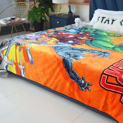 China Sustainable Custom Personalized Flannel Throw Digital Printing Blanket For Kids Animal Sleep Blankets for sale