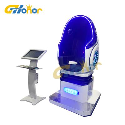 China Theme Park Equipment 9d VR Game Console Simulator Virtual Reality Electronic Game Console Wooden Single Egg Chair Sale for sale