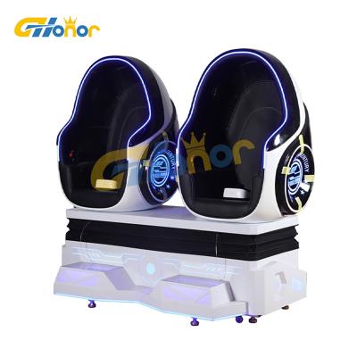 China Metal+Plastic 9D factory price vr egg chair simulator games machine virtual reality egg cinema 2 seats VR amusement game chair for sale for sale