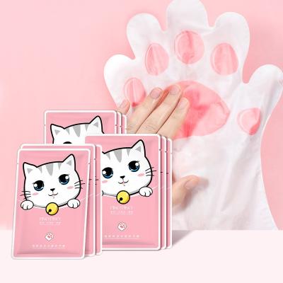 China Moisturize Skin Beauty Pinkypingky Korean Skin Care Products Niacinamide Moisturizing Cat Claw Hand Mask Cat's Claw Exfoliating Hand Mask for sale