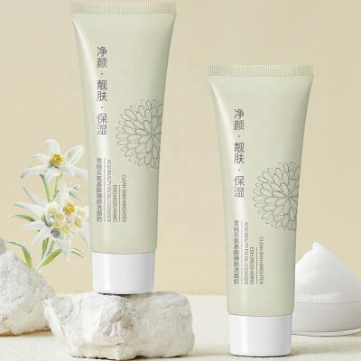 China DEEP CLEANSING own brand OEM edelweiss facial cleanser facial cleansing care moisturizing edelweiss amino acid facial cleanser for sale