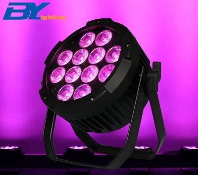 China Waterproof UV stage par light 12X15W RGBWA dmx 6in1 wireless wifi led battery par light for sale