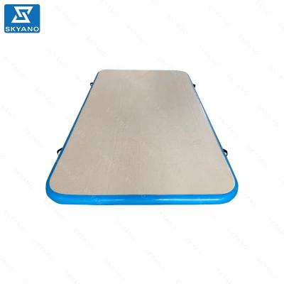 China Double Wall Fabric Island Float Mat Gym Inflatable Floating Air Track for sale