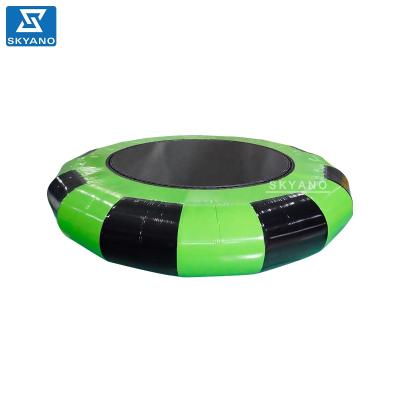 China 0.9mm PVC Inflatable Floating Water Jumping Trampoline for sale