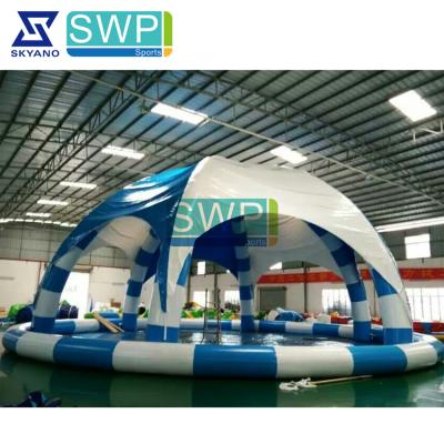 China Outdoor Water Play PVC Pool Dome Inflatable Round Tent Swimming Cover for sale