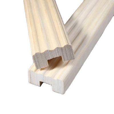 China LVL Contemporary Interior Decorative Substrate MDF Pine Poplar Wooden Furniture Door Window Casing Frame Railing Railing Molding Molding Fascia for sale