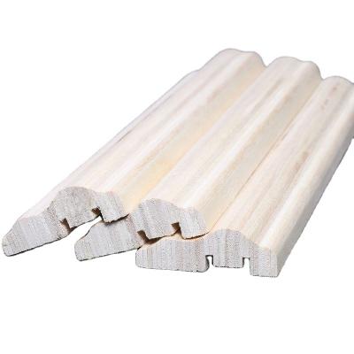 China Contemporary Quarter Crown Round Veneer Lumber LVL Roman Pillar Head Poplar Pine Substrate E0 Decorative Laminated Ceiling Molding Cornice for sale