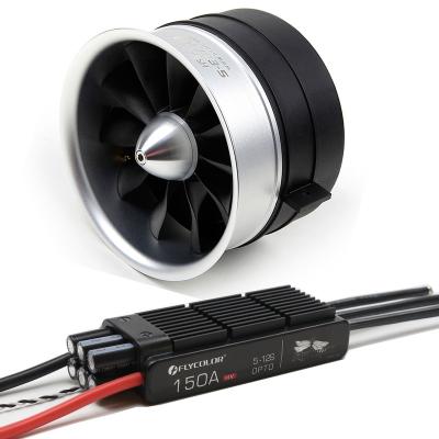 China 105mm EDF with 150A ESC 12S 750KV 7.4kg Semi-Metallic-Electric Ducted Fan Thrust for RC Airplane S-EDF 105mm for sale