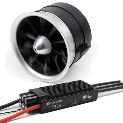 China 120mm EDF with 150A Semi-Metallic-Electric Ducted Fan ESC 12S 640KV 8.6kg Thrust for RC Airplane S-EDF 120mm for sale