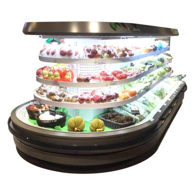 China Multideck Open Freezer Single-temperature Refrigeration Equipment Rounding Island Fridge for sale