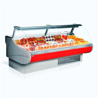 China Single-temperature Supermarket Equipment Large Cooked Food Fresh Meat Display Cabinet for sale