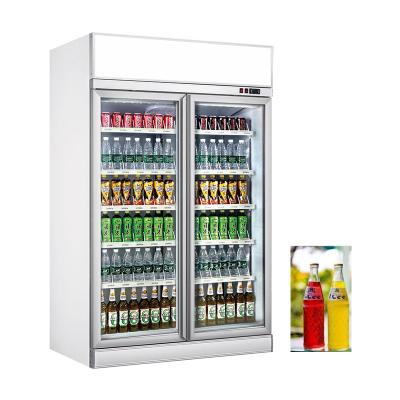 China Single-Temperature Display Commercial Refrigerator Single Door Glass Beer Fridge Beverage Cooler and Fridge for sale