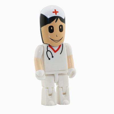 China Storage Folders Customize Brand Doctors Memory Stick Nurses Dentist USB Flash Drive Cartoon Plastic USB Thumb Drive for sale