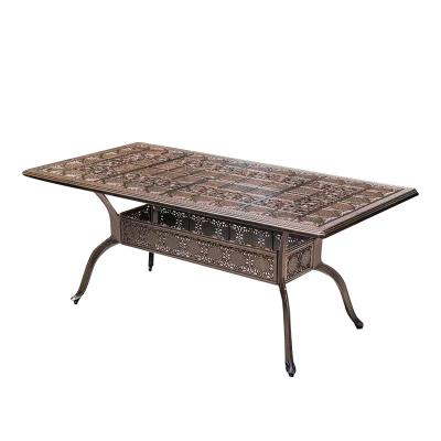 China Modern Outdoor Cast Aluminum Table Garden Table Outdoor Leisure Customized Table Long for sale