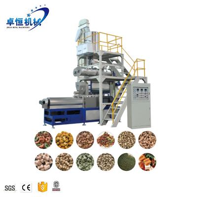 China Double Screw Extruder Machine for Food Plant Sinking Fish Feed Pellet Production Line for sale