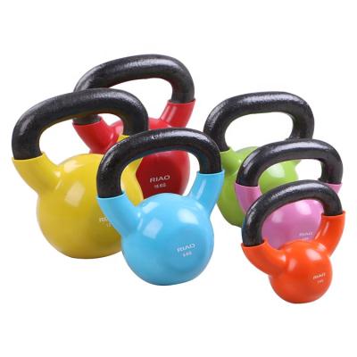 China Cross Fit Weightlifting China Gym Wholesale Fitness Colored Vinyl Kettlebell for sale