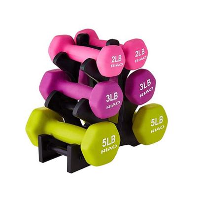 China RIAO Ladies Bone Dumbbell Set Fitness Neoprene Anti-Slip Dumbbell for sale