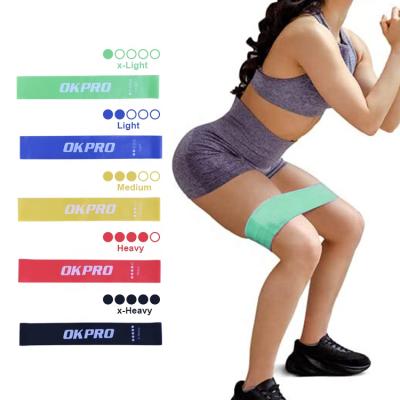 China Durable Latex Mini Resistance Loop Yoga Exercise Bands from RIAO for sale