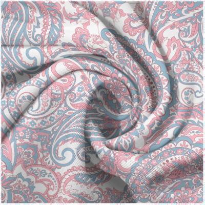 China Rpet Organic Breathable Spandex Fitness Yoga Paisley Print Printed Fabric for sale