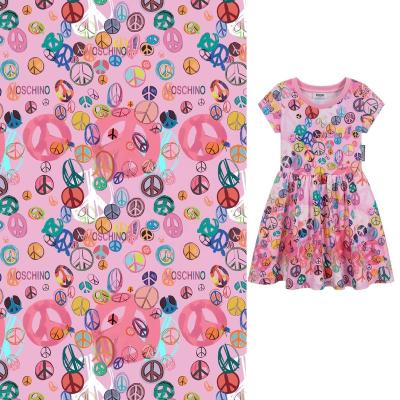 China Anti Static Recycled Girl Dress Print Knit Fabric for sale