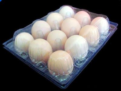 China shenzhen factory supply stock egg tray 12 holes PVC  folding boxes for sale