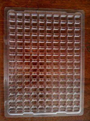 China clear blister packing tray for electronics 72 holes for sale