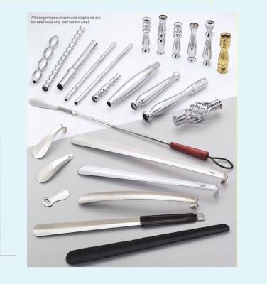 China Recycled materials promotion gift tin box; metal shoe horn for sale