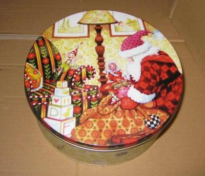 China HOT Recycled Materials Promotion Christmas Tin Box, Christmas Tin Music Box for sale