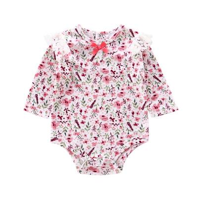 China Cozy baby clothes rompers 2022 long sleeves baby romper baby clothes infant babies flowers for sale