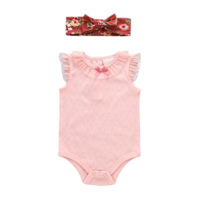 China Cozy Baby Clothes Summer Baby Clothes Girl Overalls Ruffle Cute Soft Baby Romper For 0-24M Girls New Born Sleeveless for sale