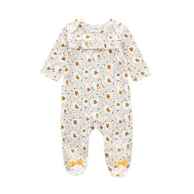 China Competitive Price Customized 100%COTTON Anise Star Pattern Cotton Baby Girl Romper Dress Baby Jumpsuit for sale