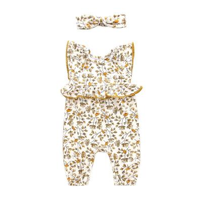 China Custom Printed Comfortable 100%cotton Customized Design Printing Baby Clothes Rompers Jumpsuit for sale