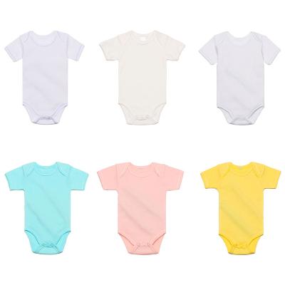 China Cozy baby clothes 100% cotton onesiee baby newborn baby clothes rompers plain jumpsuit for sale