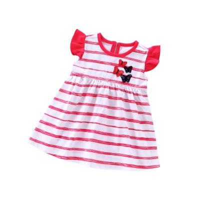 China Custom Made Baby Summer Printed Dress Wholesale Custom Printed Little Girl Dress Skirt Printed Cozy Cotton Baby Rompers for sale