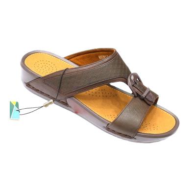 China 2021 Professional Hot Sale PVC Rubber Leather Slipper Breathable Men Sandals Arabic Shoes Breathable Arab Shoes Slip for sale