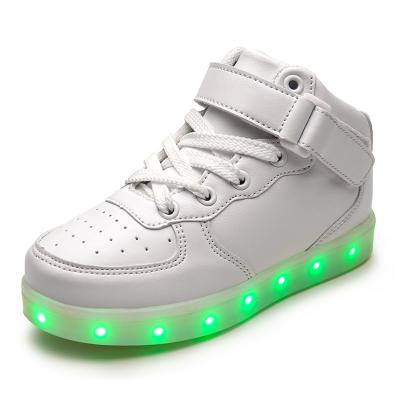 China Deodorization Baby Boy Lace Lit Sports Spider Kids Shoes With Led Sole Monk-Straps for sale