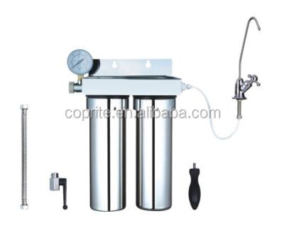 China Household pre-filtration two filtration ss304 water purifier purify water KK-SD-6 for sale