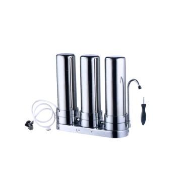 China Hotel 3 Stage Stainless Steel Countertop Water Filter / Purifier KK-A3 for sale