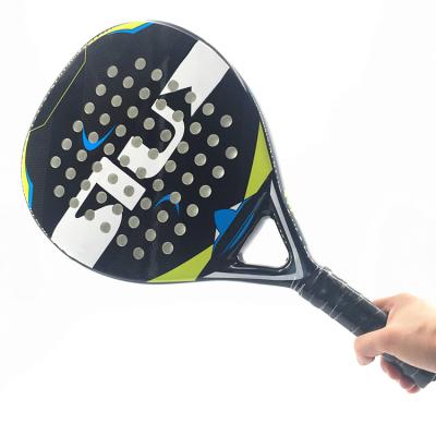 China 3K Carbon Face+Carbon Frame+Soft EVA Beach Tennis Paddle Ball Factory Custom Carbon Fiber Set 3K Woven Graphite Tennis Beach Racket Set for sale