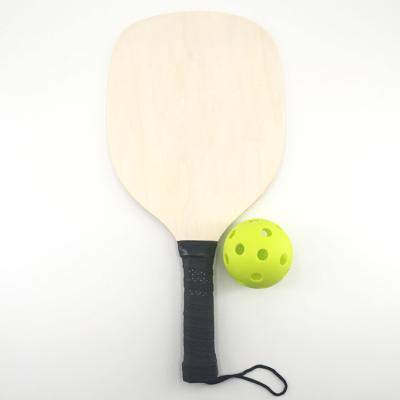 China Eason Sports Water Transfer Printing Pickleball Sports Wood Paddle Pickleball Paddle Beach Wooden Tennis Racket for sale