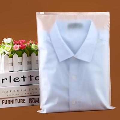 China Custom Matte Recyclable/Frosted Biodegradable Plastic Packaging Zipper Bags, T-shirt Swimwear Zip Lock Clothing Bags With Logo for sale