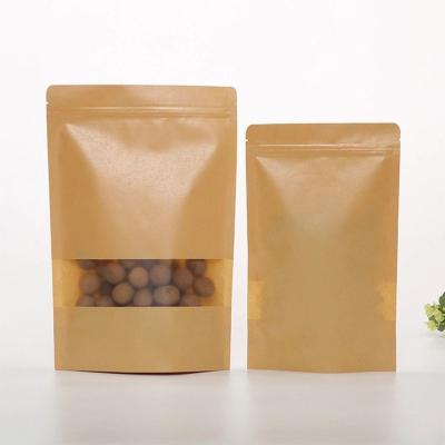 China Recyclable Wholesale Stock Kraft Paper Stand Up Pouch Zipper Bolsa Wrapping for sale