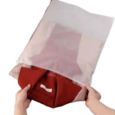 China Disposable Biodegradable Cornstarch Bags 100% Compostable PLA Garment Packaging Bag Garment Packaging Bag With Zipper for sale