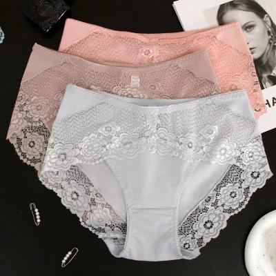 China Anti-Bacterial OEM High Waist Woman Briefs Soft Las Bragas comfort Panties Ladies Underwear women Large size panties Lace Panties for fat women for sale