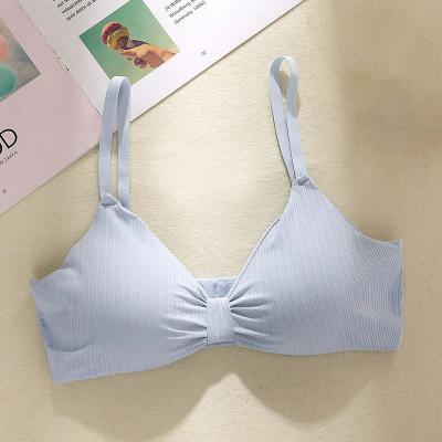 China QUICK DRY Teenage Girls Training Bras Teens Student Adjusted-straps Wire Free Tube Top Bra Triangle Cup Girls Tube Top Bra for sale