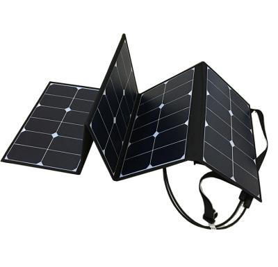 China 100W solar power system folding solar panel for solar generator and portable power station for sale