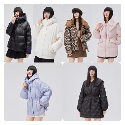 China Waterproof High quality 2023 custom ladies short outwear clothes winter crop puffer jacket for women for sale