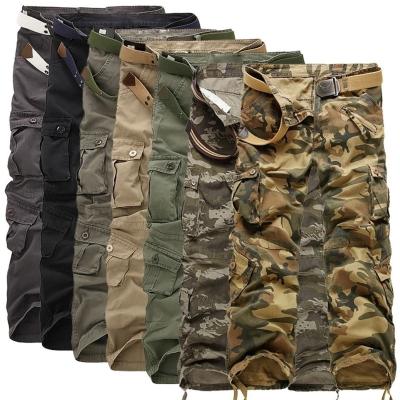 China Anti-wrinkle 2023 summer New Multi-pocket Cargo Pants Custom Elastic Plus Size Men's Pants & Trousers cargo trousers for sale